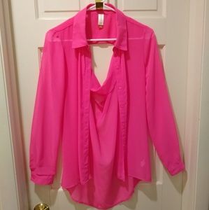 🌺No Boundaries Chiffon-like size M blouse
